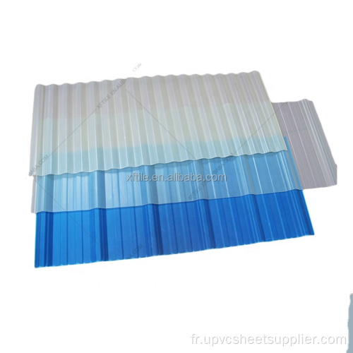 Feuille de toiture en PVC en plastique en plastique translucide pour hangar